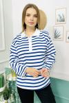 158843 Cizgili Yakali Sardonlu Sweatshirt